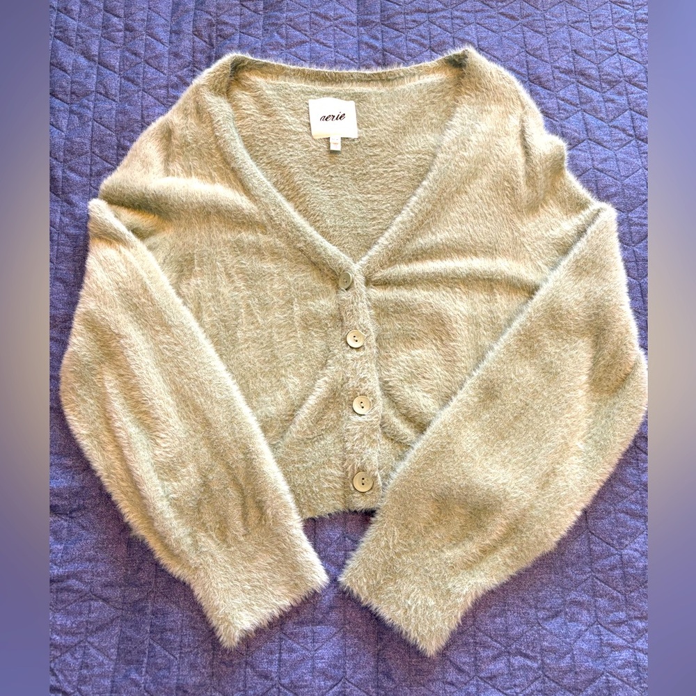 Cozy green Aerie cardigan!